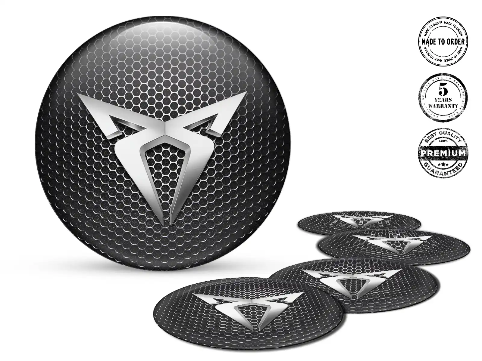 Seat Cupra Rademblem Stil Harz-Dome-Upgrade